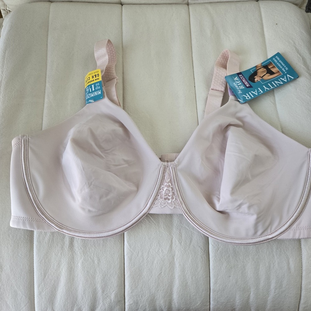 Vanity Fair Bra Minimizer Style 76080 Size 42D In Sheer Quartz